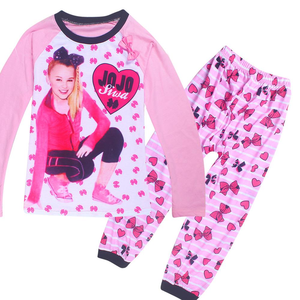Girls jojo siwa pajamas kids homewear cotton pajamas sets