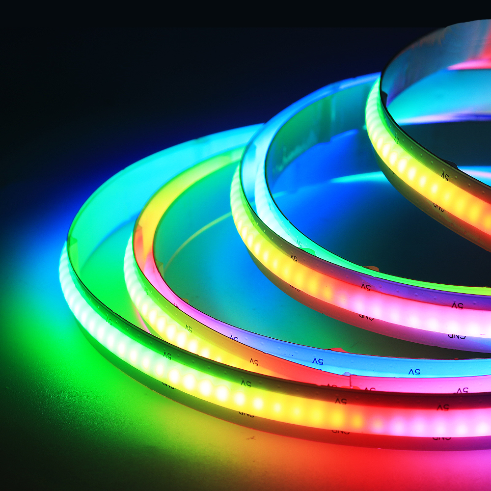 2021 Новое поступление Cob Rgb Светодиодная лента 768 светодиодов/м 24 В Ip20 водонепроницаемая гибкая светодиодная лента Rgb