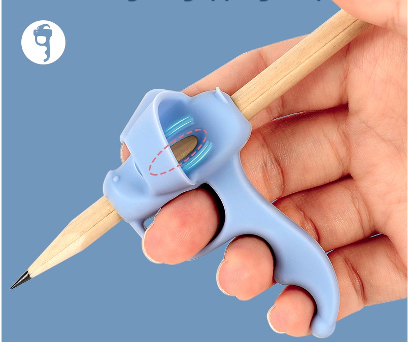 New upgraded corrects students kids children's writing habits pencil grip latest five finger gripper Penguin pen grip