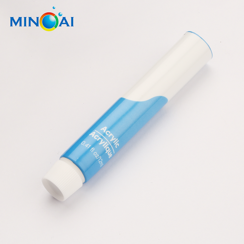 Empty Laminated Acrylic Oil Paint Tube Packaging