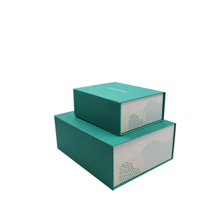 Custom Luxury High Quality Green Folding Boxes Gift Packaging Paper Boxes Cosmetics Packaging Box Cajas De Regalo