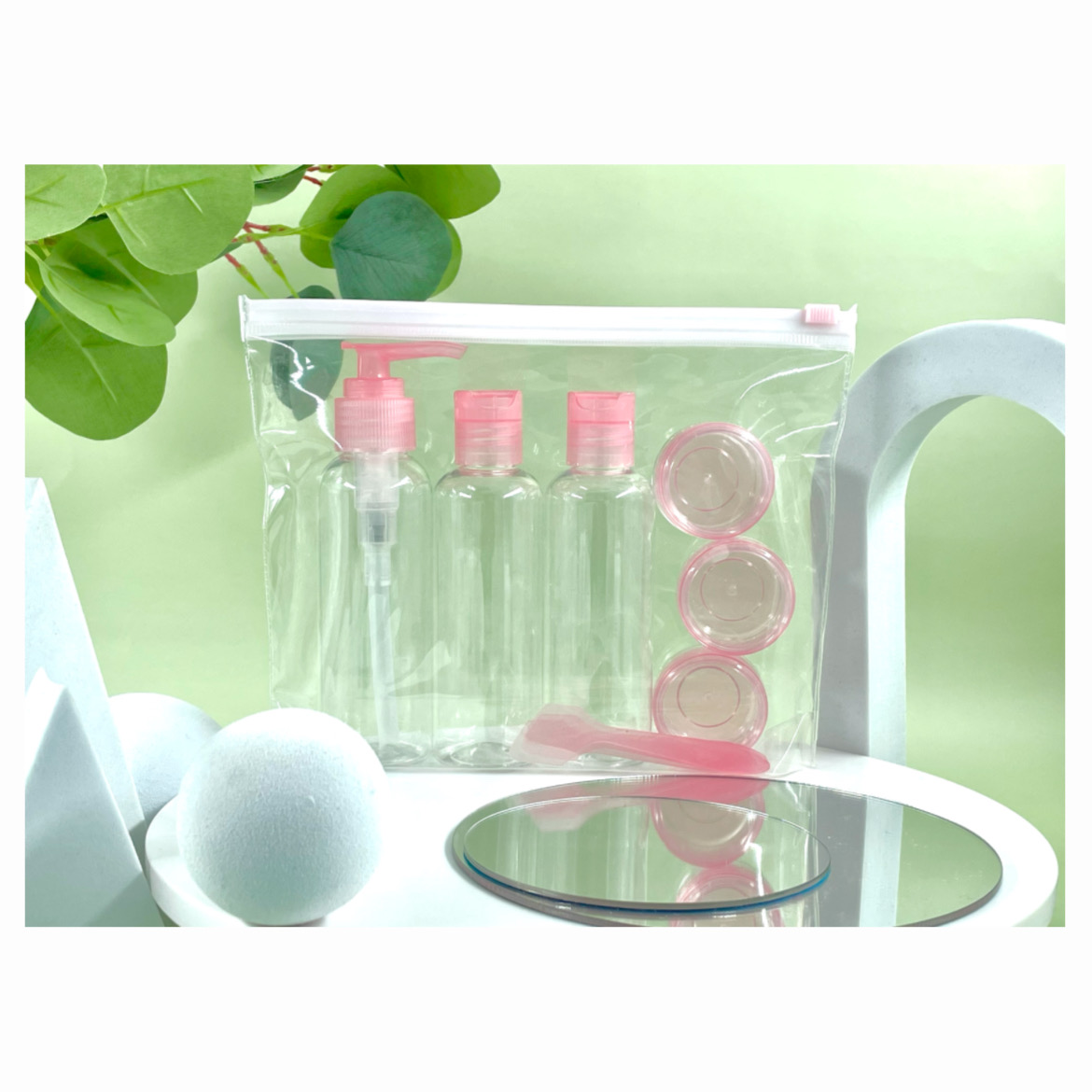 Wholesale Free Sample Refillable Empty Plastic Bottle and Cream Jar Travel Set for Cosmetic and Personal Care Liquid Use