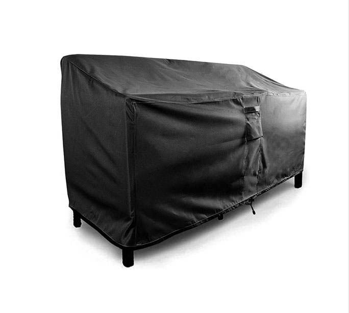 Large-Black Waterproof Heavy Duty Outdoor Lounge Loveseat Sofa Patio Furniture Cover