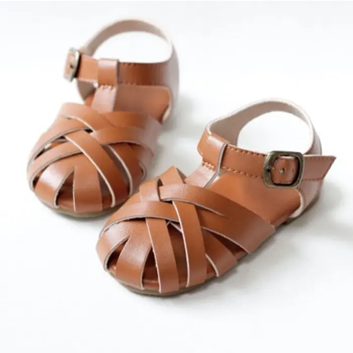 Wholesale new girls sandals summer and autumn Korean woven sandals non-slip soft sole baby shoes