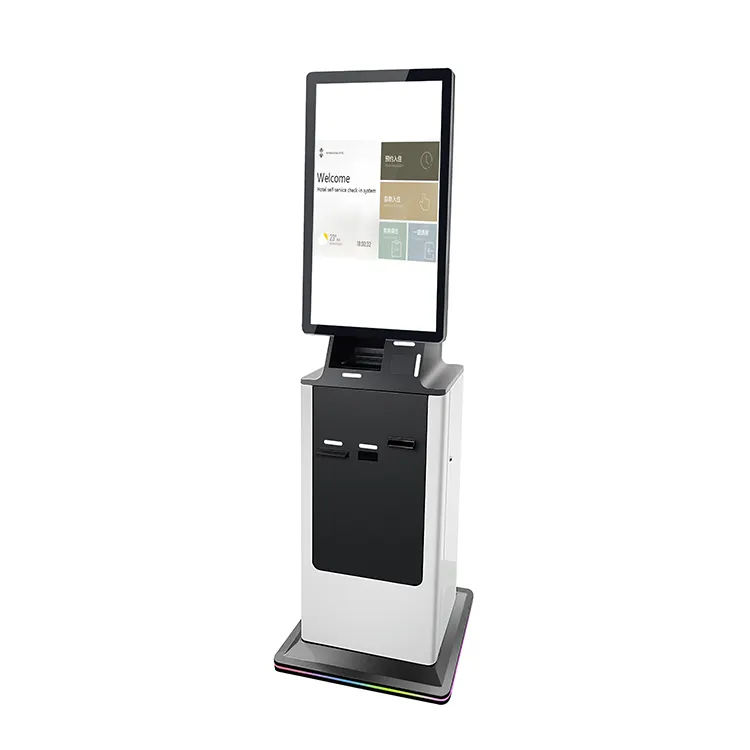 Crtly information hotel check in stands self service ordering payment touch screen kiosk