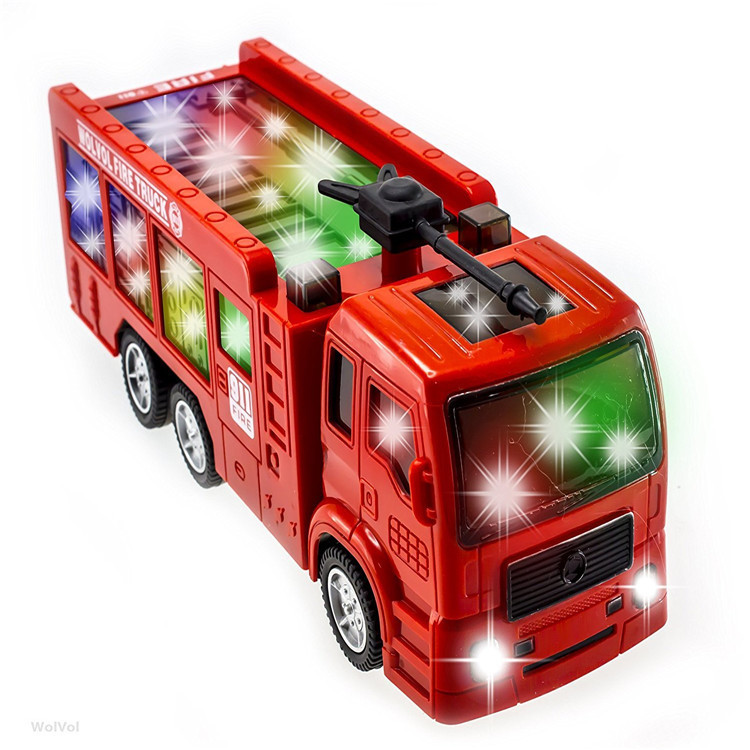 Music Children universal play Plastic car children's favorite fire truck
