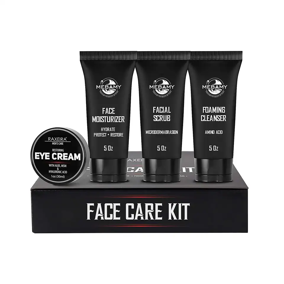 Men's Face Care Kit With Hyaluronic Acid Nicotinamide Men Skincare Set Moisturizing Cream Wholesale Skin Care Set For Men