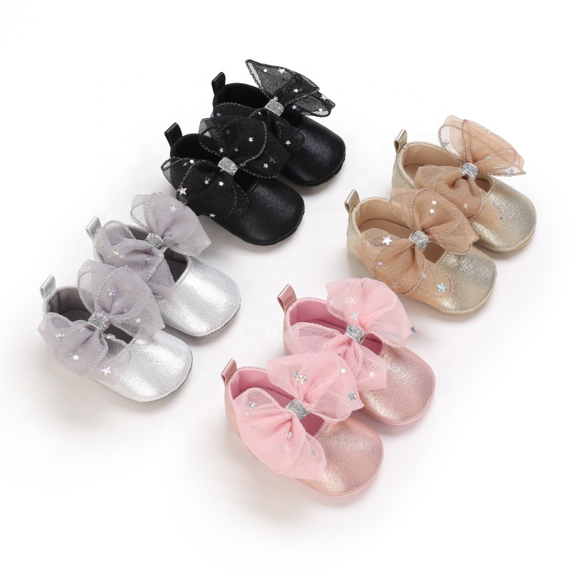 Big Bow Toddler Infant Newborn Mary Jane Baby Prewalker Dress Ballet Girl Princess Shoes