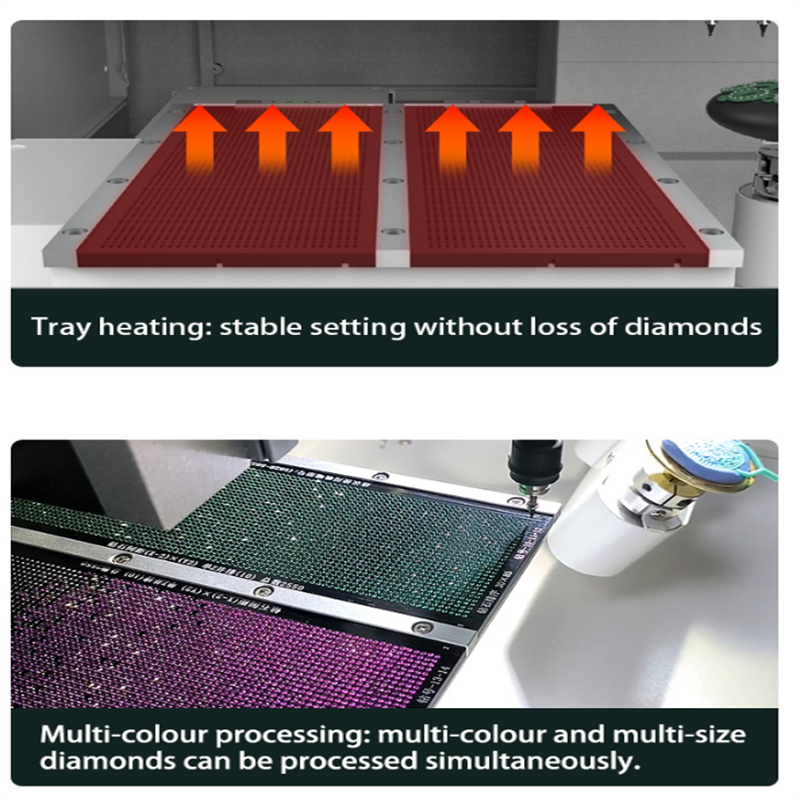 Decorative wax Setting machine Automatic Jewelry Diamond wax Setting machine Double Worktable wax Setting machine