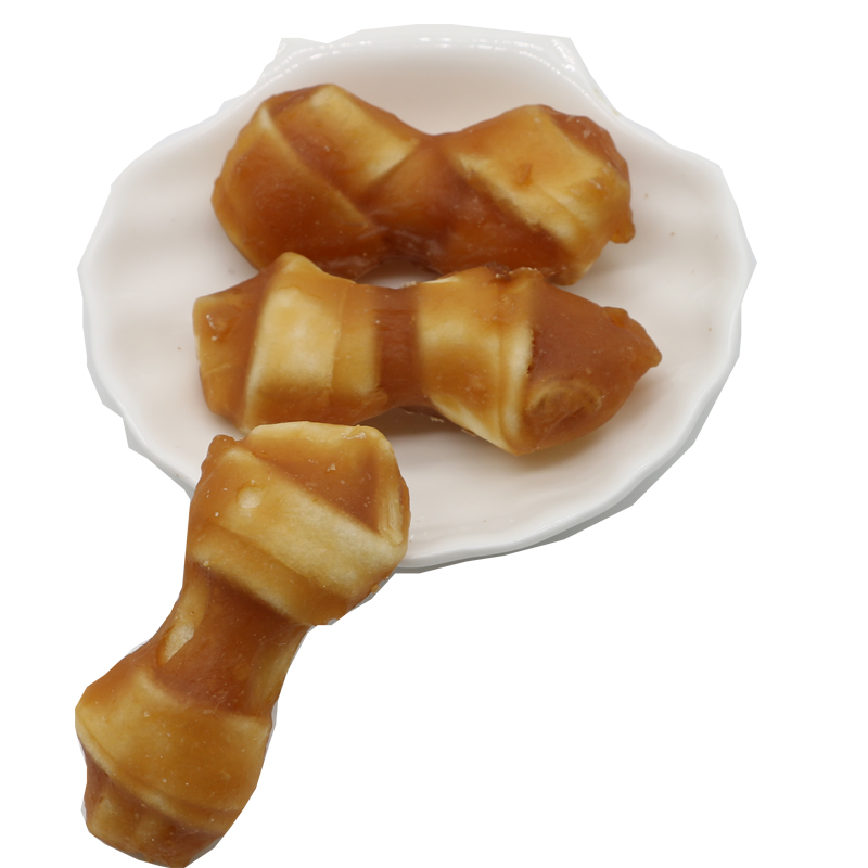 Duck soft knotted bone meat bone new dog treats with chicken