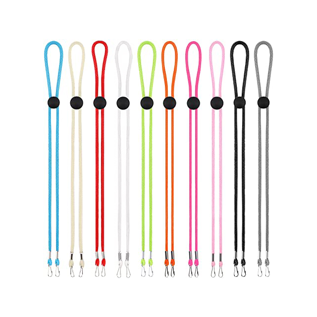 Hot Sale Fashion Multi-color Masking Lanyard Adjustable Nylon Rope Masking Lanyard for Children