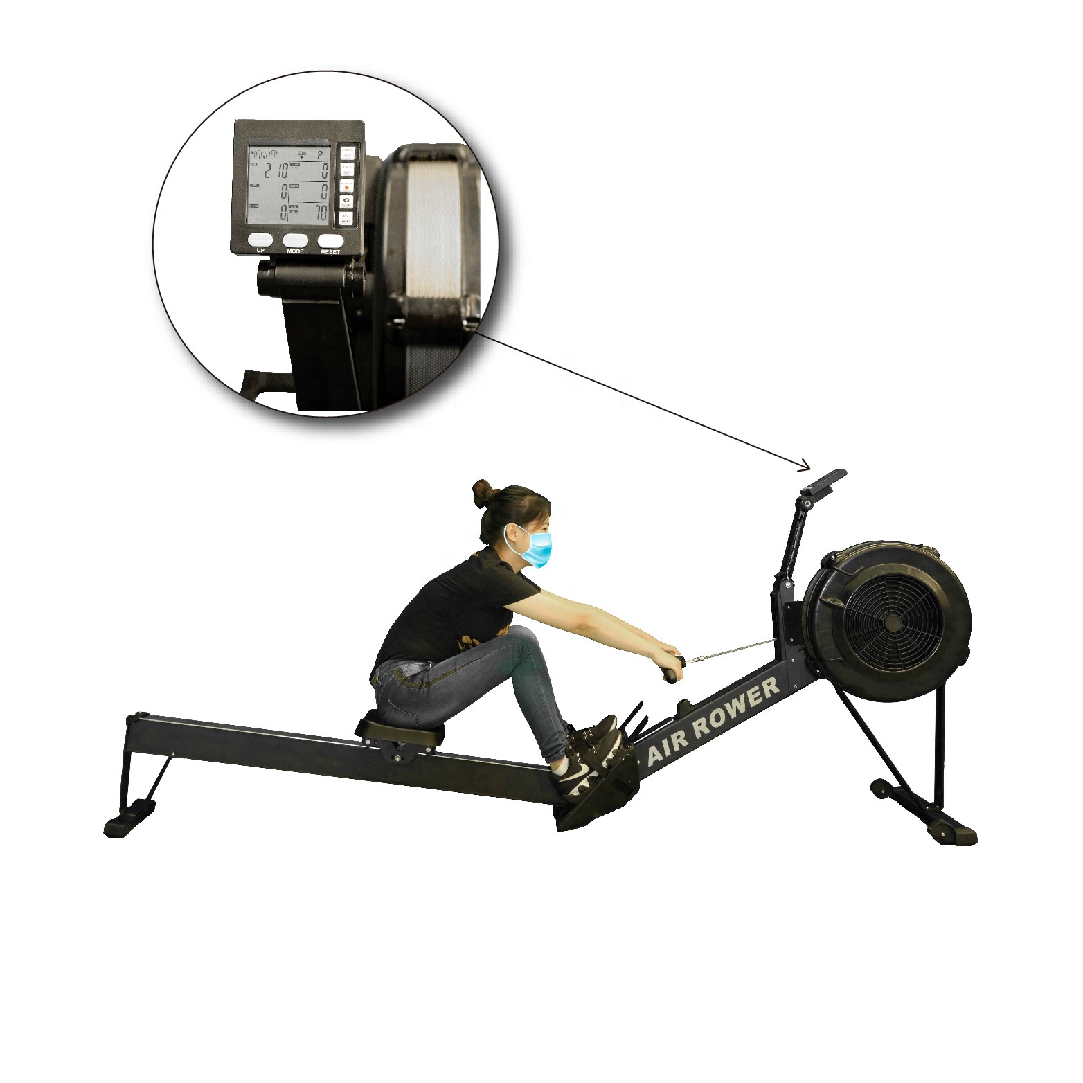 Оборудование для фитнеса Pop up concept rower, гребной тренажер для клуба/тренажерного зала/дома по заводской цене