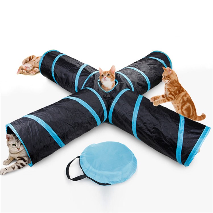 Кошка играть туннельная труба Crinkle 4 способ складной Кот кролик туннельная труба Inddor открытый