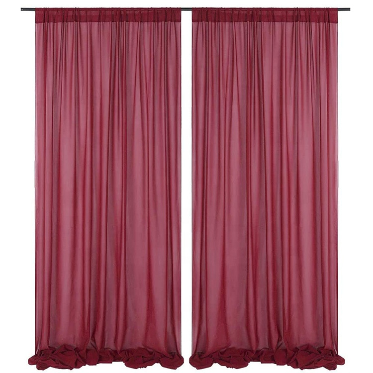 Chiffon drape decoration wedding drapery backdrop curtain for churches