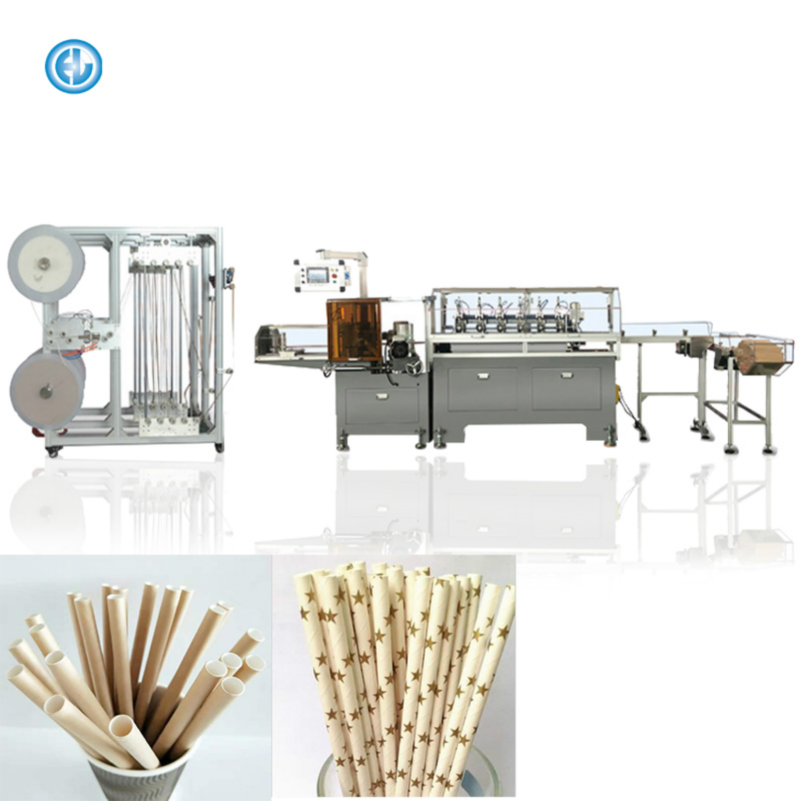 Fully Automatic rice straw rope making machine straw bending machine Paper Drinking Straw Sucker Making Machine