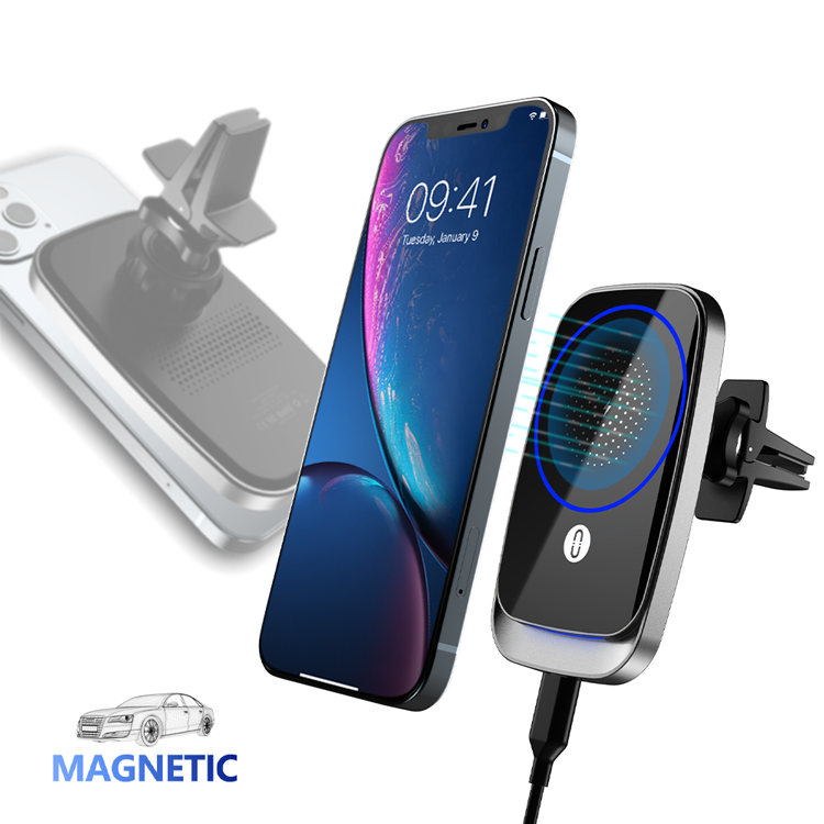 Новое магнитное беспроводное автомобильное зарядное устройство для iPhone 12 Pro Max Mini Mag безопасный держатель для телефона с быстрой зарядкой