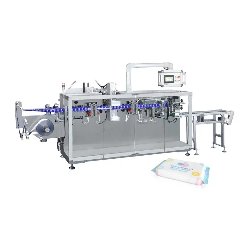 Automatic 120pcs Facial Tissue Baby Wet Wipes Machinery Making Pack Production Line
