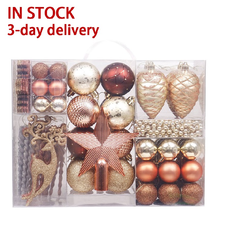 EAGLEGIFTS в наличии Ретро Золотой коричневый веселая Рождественская елка висячий кулон шар набор на открытом воздухе Роскошные рождественские украшения Поставки