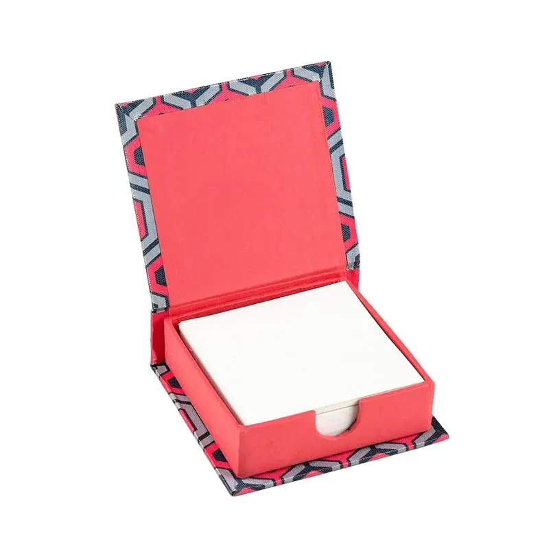 Изготовленный на заказ бумажный блокнот куб набор бумаги для заметок на клейкой основе в держатель коробка