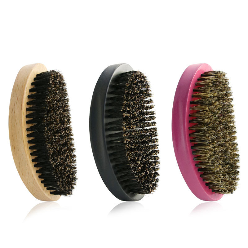 Factory Wholesale Curved Wave Brush Custom Wave Brush 360 Men's Beard Brush with Low Quantity