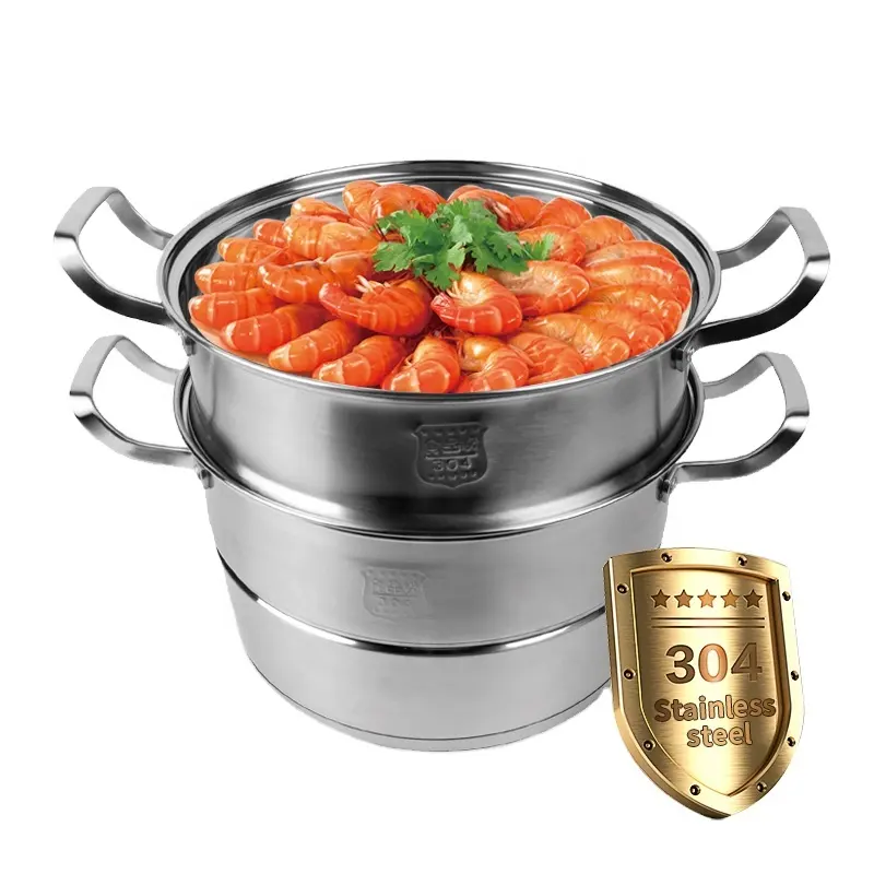 Multisize Sus 304 Stainless Steel Commercial Stock Deep Frying Pan Pot