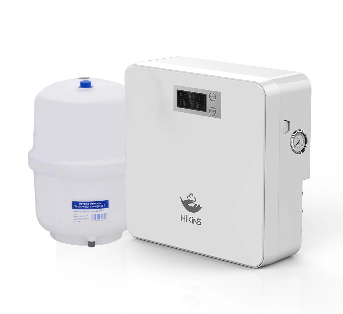 Hikins 75GPD 4-Stages Cabinet Reverse Osmosis RO Water Purifier with 3Gallon Water Tank