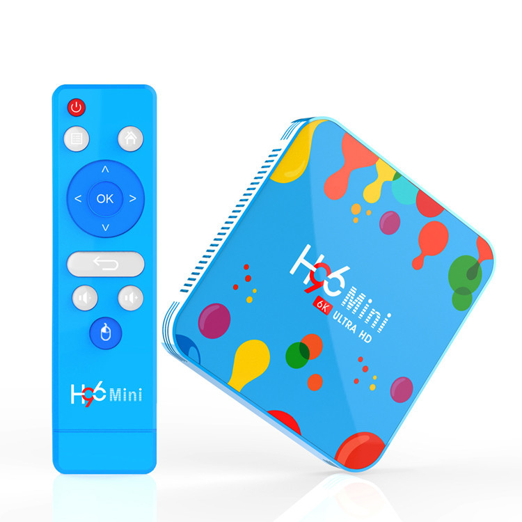 H96 mini h6 телеприставка 4 Гб + 32 ГБ/128 ГБ Android 9,0 smart 6K HD плеер TV box