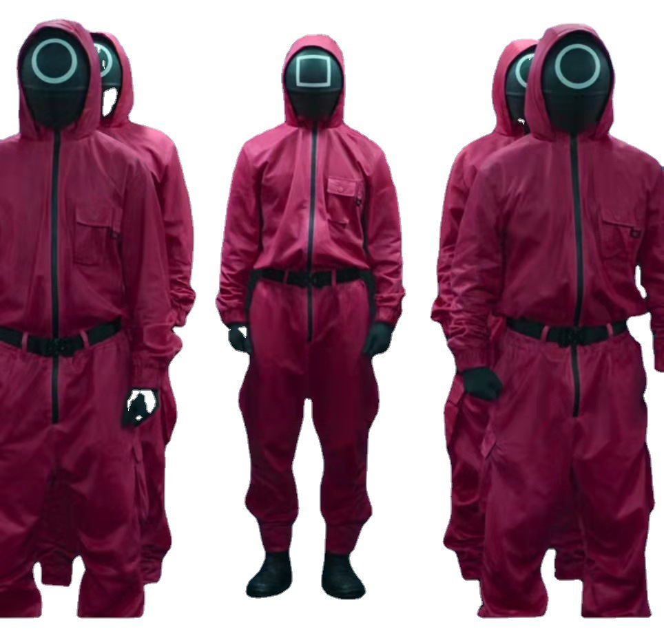 cosplay Korean squid game red soldier squid jumpsuit suit Halloween cosplay squid game costume