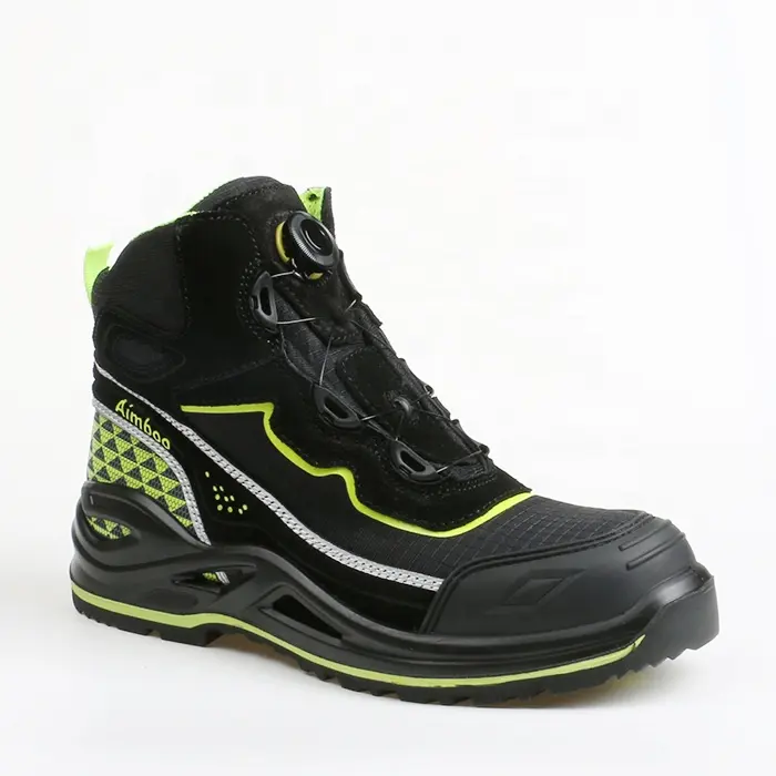 Aimboo huaerxin factory directly sporty safety boots "Dial system" buttom outdoor shoes with insole for general industry