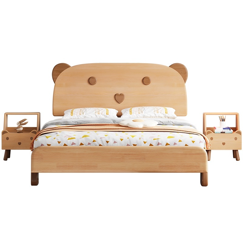 Durable Beechwood Cot Bed Set for Kindergarten & Toddler Solid Wood Space-Saving Design for Small Rooms & Apartments