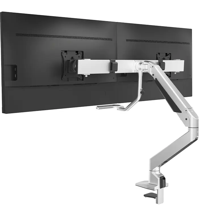 Popular Ergonomic Aluminum Adjustable Dual LCD Monitor Screen Arm Stand Mount CS207