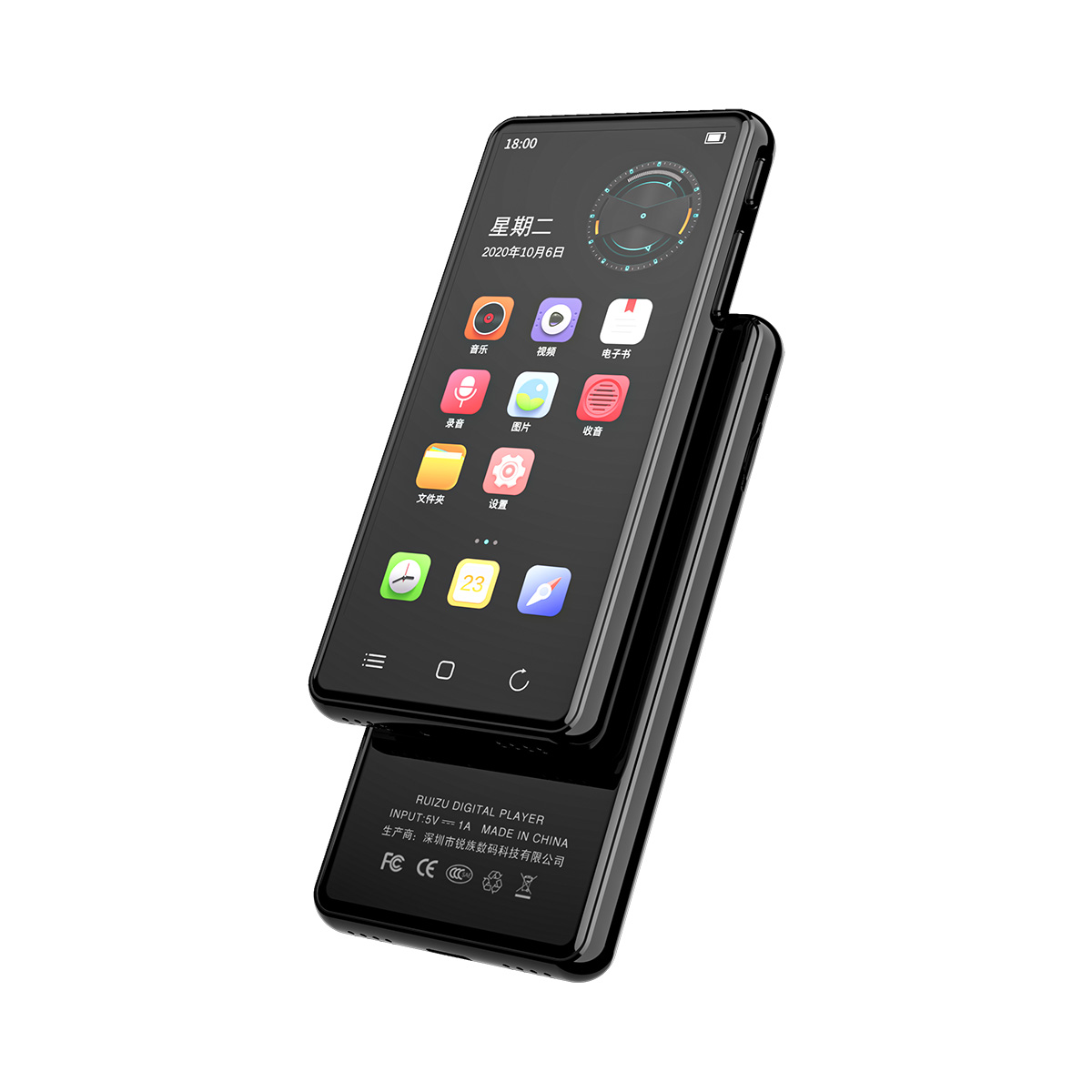 Mp3-плеер с BT V5.0, 16 ГБ, портативный цифровой музыкальный плеер без потерь для ходьбы и бега, супер легкие сенсорные кнопки в металлическом корпусе
