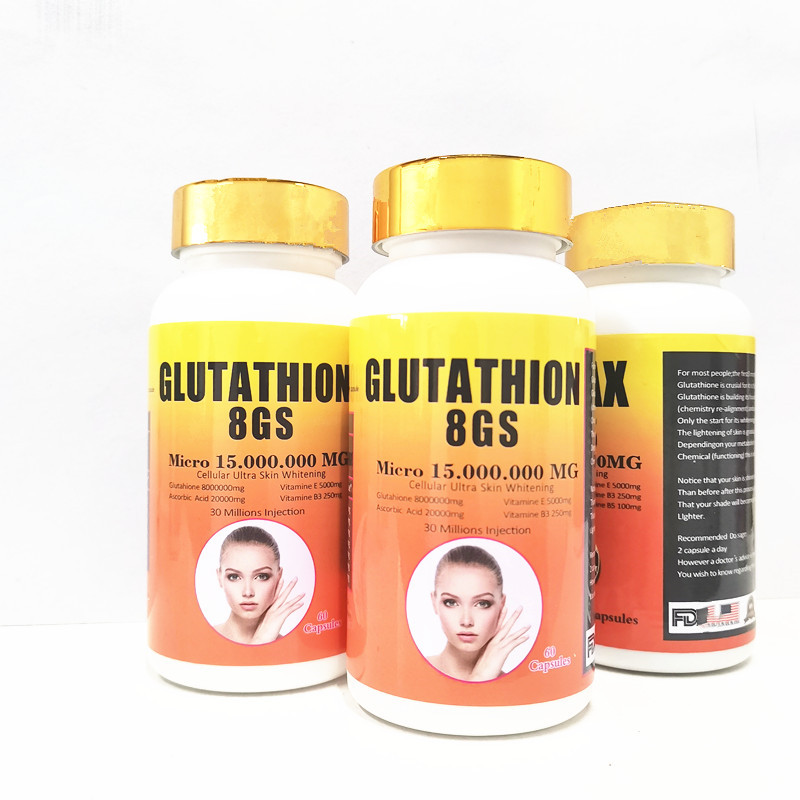 Glutax 8GS глютатиовый коллаген витамин C отбеливающие капсулы таблетки для кожи осветляющие капсулы 60 мягких гелей