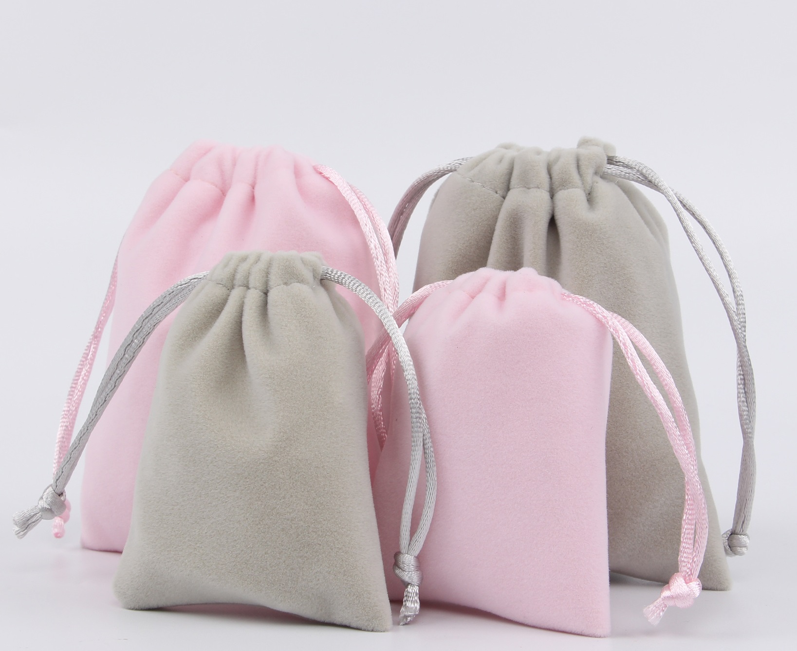 Custom Printed White Wholesale Drawstring Pouches Gift Packaging Shipping Jewelry Packaging bag With Logo