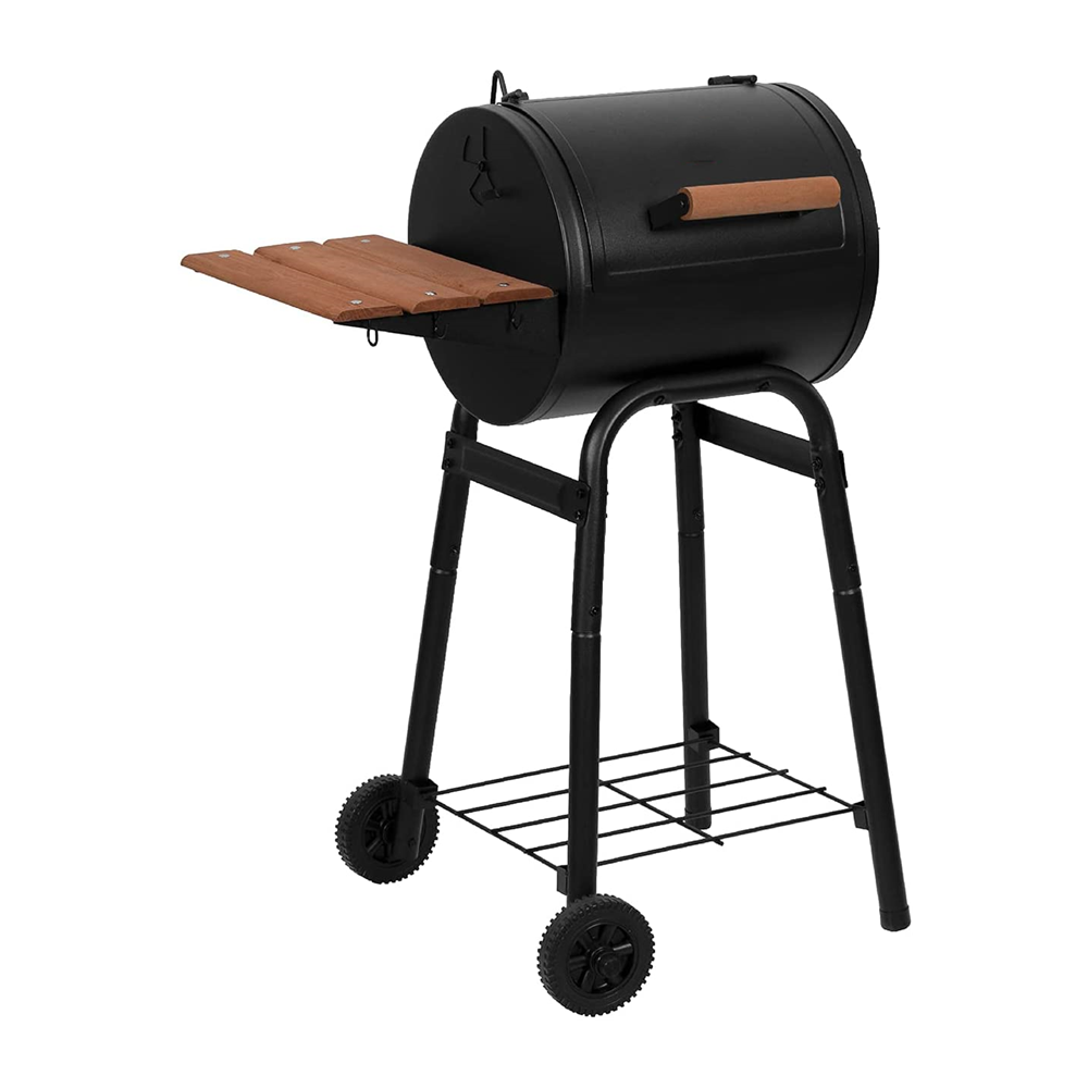 Charcoal Grill Portable BBQ Grill with Side Shelf Height-Adjustable Outdoor Barbeque Grill for Backyard Patio Picnics Traveling