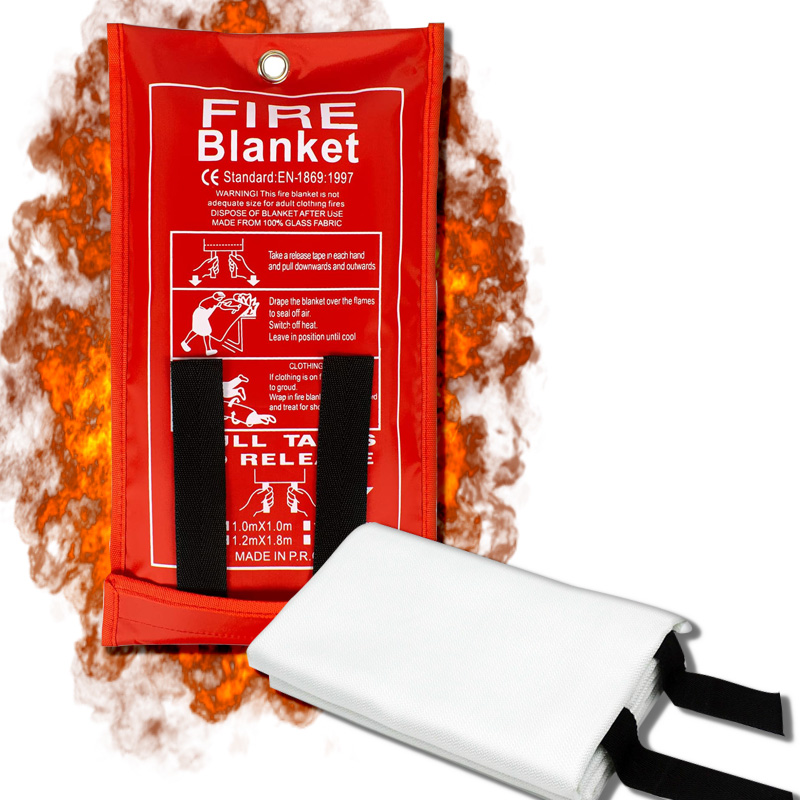 Hot Selling 40in*40in Fiberglass Fire Escape Blanket Emergency Fire Blanket For Escape