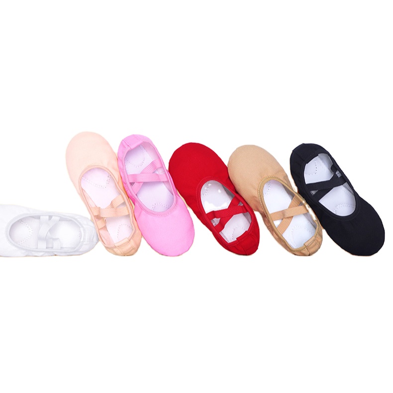 Professional manufacture cheap dance slippers high quality canvas ballet training shoes