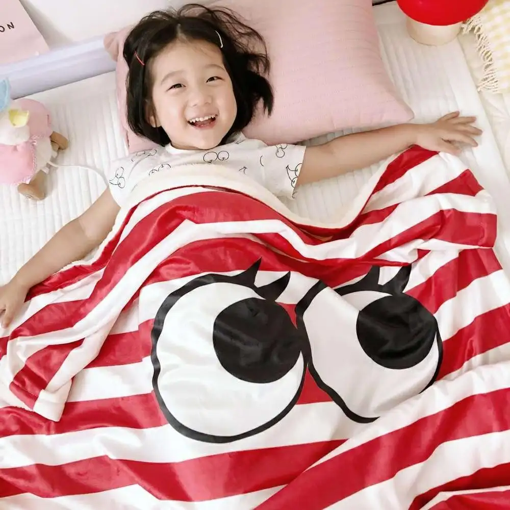 Мультяшное бархатное одеяло из ягненка, детское одеяло для сна, детское одеяло, оптовая продажа