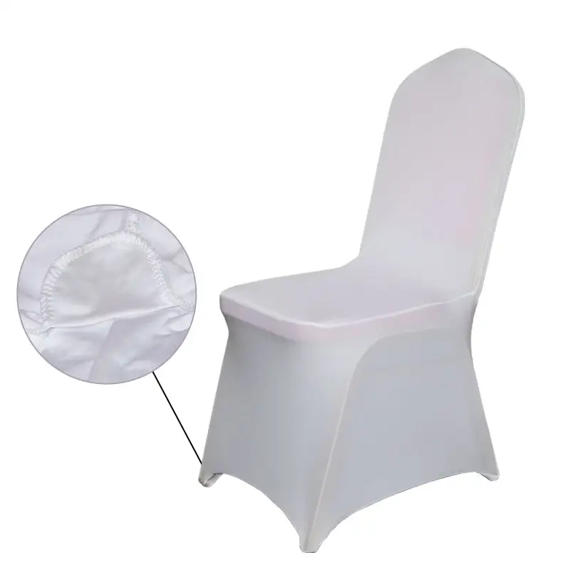 Elastic dining chair cover conference hotel hotel pure white chair cover wedding wedding thickening universal chair cover