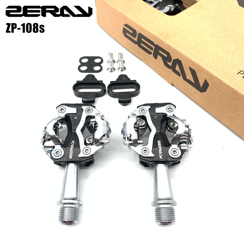 Велосипедные педали ZERAY ZP-108S для шоссейного велосипеда MTB, самоблокирующиеся педали, SPD совместимые педали, запчасти для велосипеда 108s
