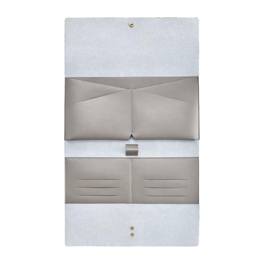 Twinsis design 100% handmade genuine leather portfolio A4 file organizer conference file folder pad case