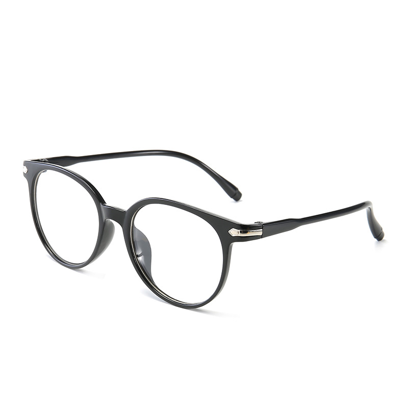 New high quality ultra light comfortable transparent round PC frame student glasses