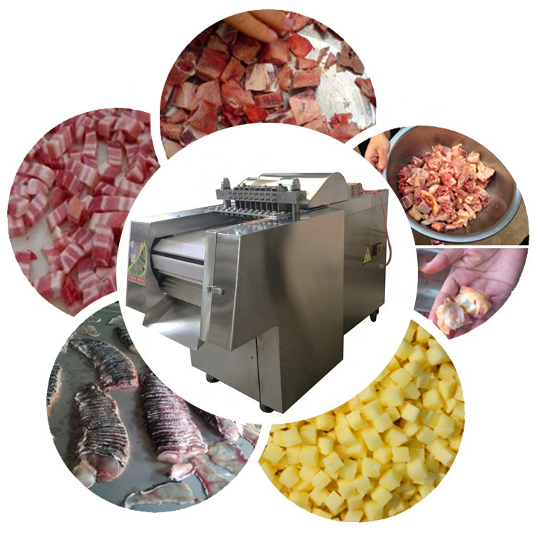 Frozen Meat Cube Chicken Meat Cutting Machine For Sale