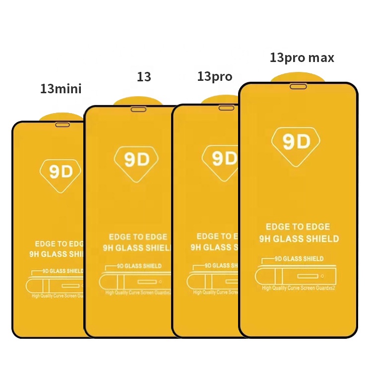 Оптовая продажа, закаленное стекло 9H 9D HD с полным покрытием, защита экрана мобильного телефона для iPhone 14 13 12 11 Pro Max Mini