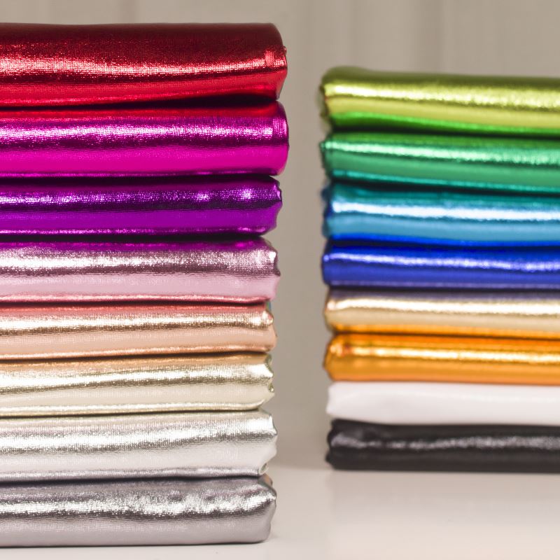 2024 Hot Sale Polyester Spandex Golden Bronzed Four Way Stretch Metallic Fabric For Stage Costume