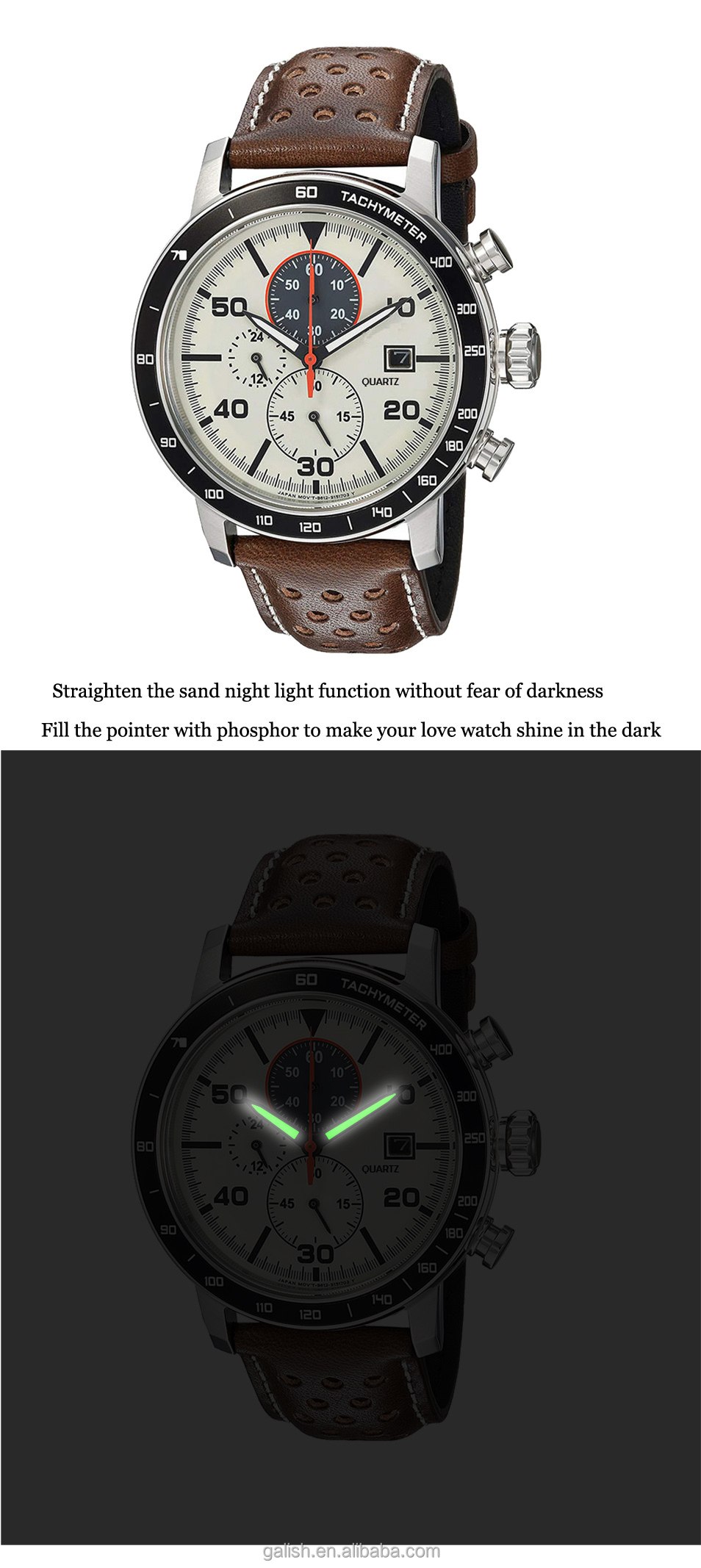 2022 Ever Move Luxury& business Men's Mul-tifunction Quartz Watch Men's Luxury High Grade Waterproof Leather brand
