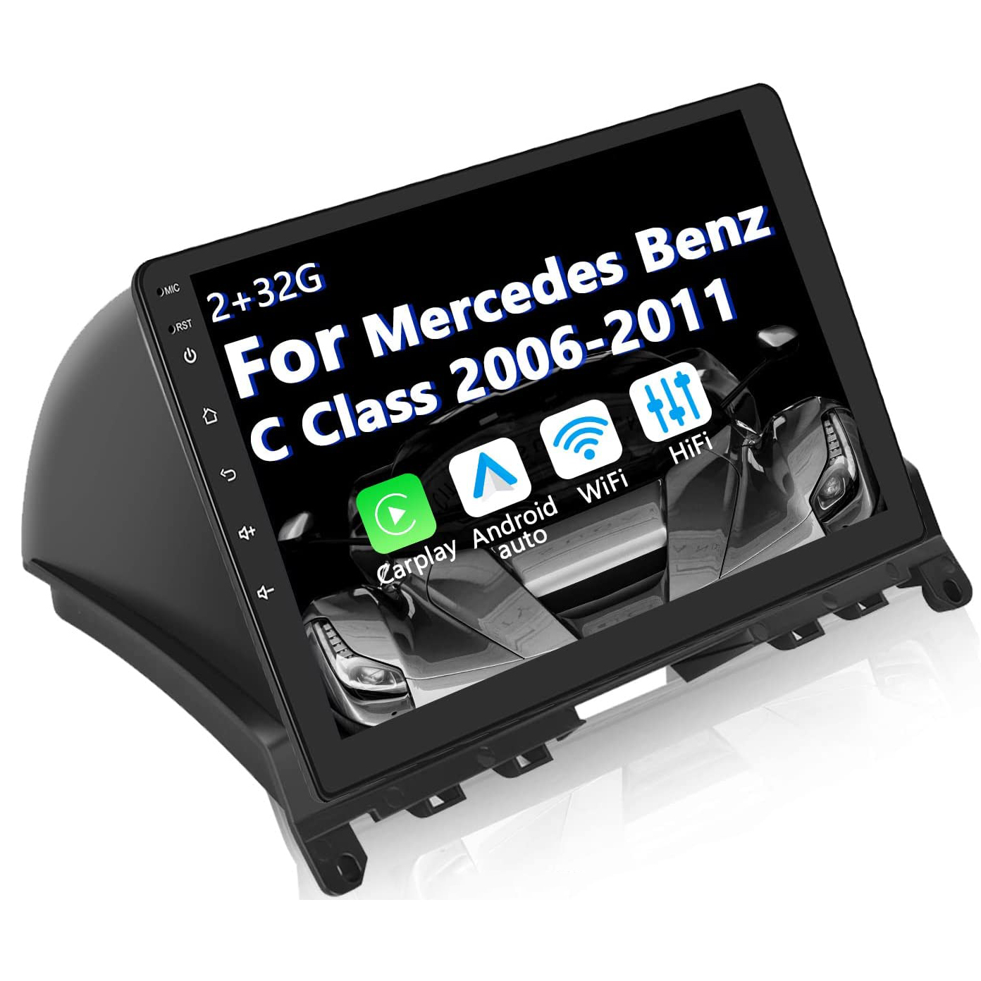 Автомобильный Dvd-плеер BENS W204 2006-2011, 9 дюймов, 2 + 32 ГБ, Dsp, 1080p, 4G, Wi-Fi, 2din, Android, Am, Fm, радио, Gps, Rds, Carplay, купить