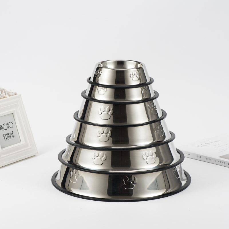 Top selling classies stainless steel pet bowl feeder bowl for Puppy dog and cat Outdoor Food Dish