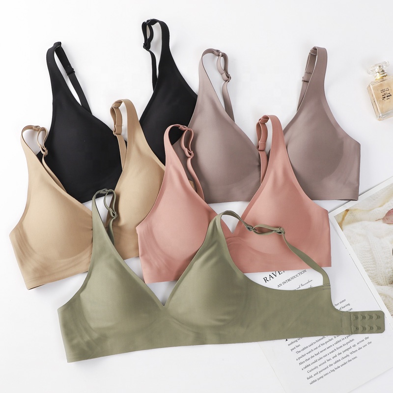 Finetoo Ice silk бюстгальтер для женский сексуальный бесшовный бюстгальтер плюс размеры Бюстгальтер с эффектом пуш ап регулируемый ремень бюстгальтер без косточек Мягкие сна йога нижнее бельё для девочек