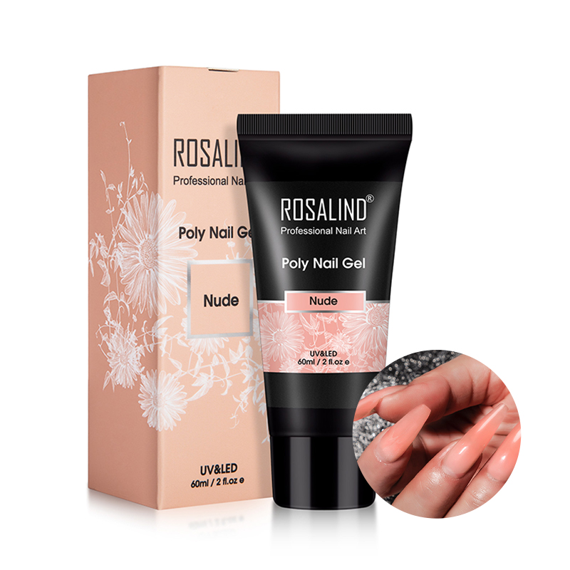 Rosalind 60ml nail extension gel polish wholesale opal pure colors uv/led lamp poly nail gel polish for nails art design